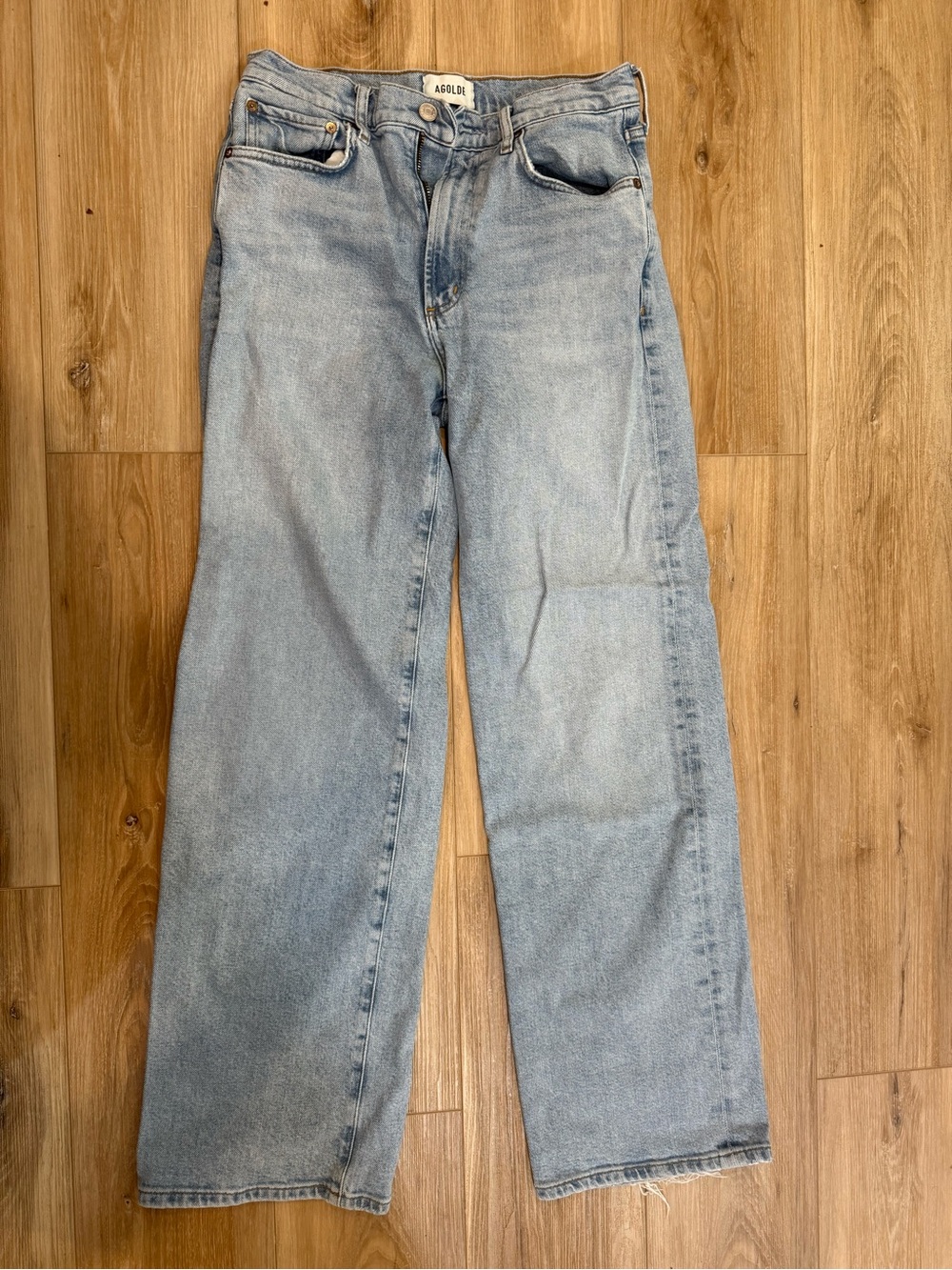 AGOLDE Light Blue Women's Wide Leg Jeans